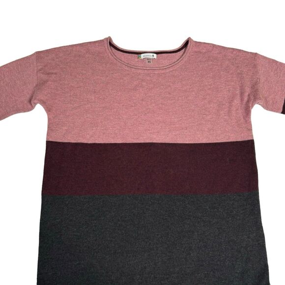 Smartwool Size XS Women's Shadow Pine Crew Sweater Pink Gray Colorblock - Picture 4 of 13